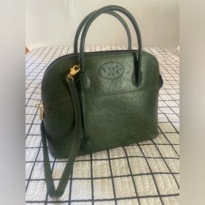 GREEN LEATHER SHOULDER BAG NEW